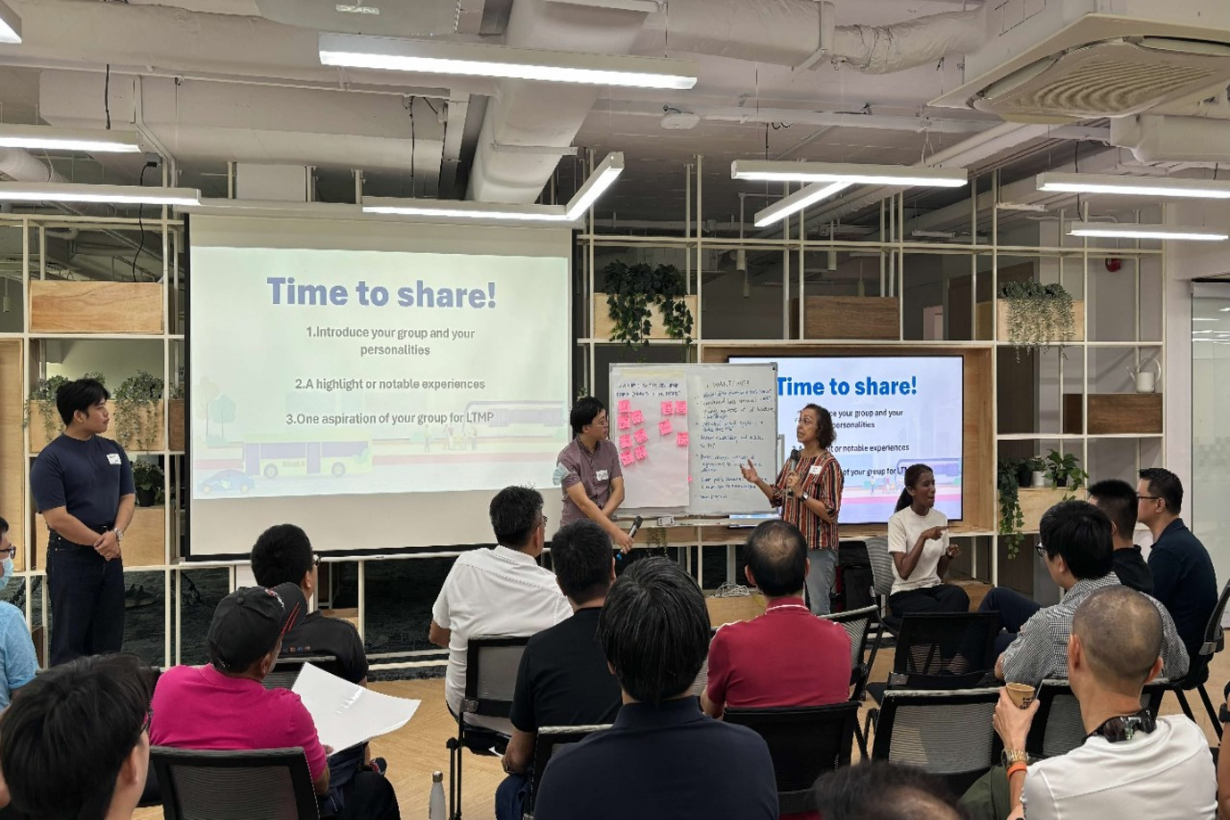 Image of 2 participants presenting during focus group